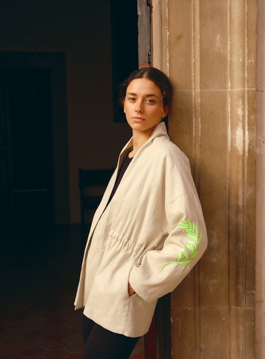 CECILIA SÖRENSEN NOPAL JACKET hand embroidered canvas linen